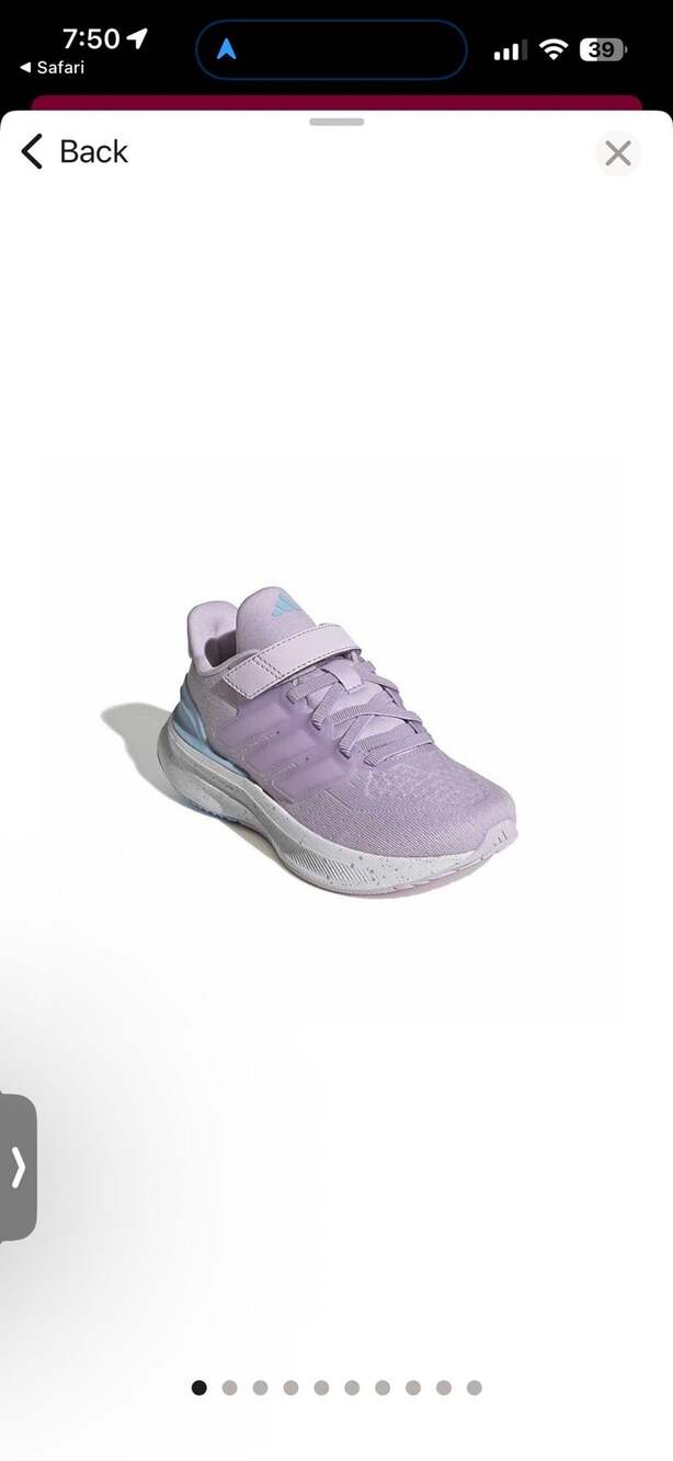 New NIB adidas Ultrarun 5 Kids Lightweight Running Shoes Sz 1 $55